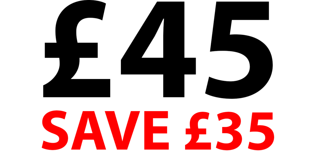 £45 - Save £35 £45 - Save £35
